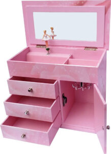 BALLET JEWELERY CABINET WITH DRAWERS AND MUSIC 6