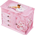 BALLET JEWELERY CABINET WITH DRAWERS AND MUSIC
