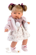 DOLL BLONDE CRYING WHITE FLORAL 6