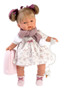 DOLL BLONDE CRYING WHITE FLORAL 8