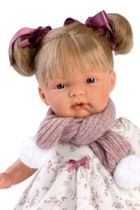 DOLL BLONDE CRYING WHITE FLORAL 7