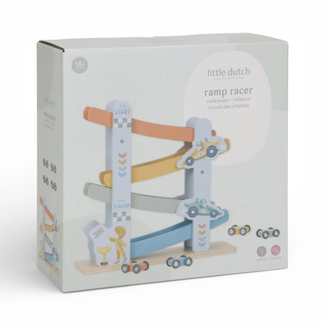 Cars 12 LITTLE DUTCH. Ramp Racer Cars Blue 12