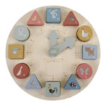 LITTLE DUTCH. Wooden puzzle clock 13