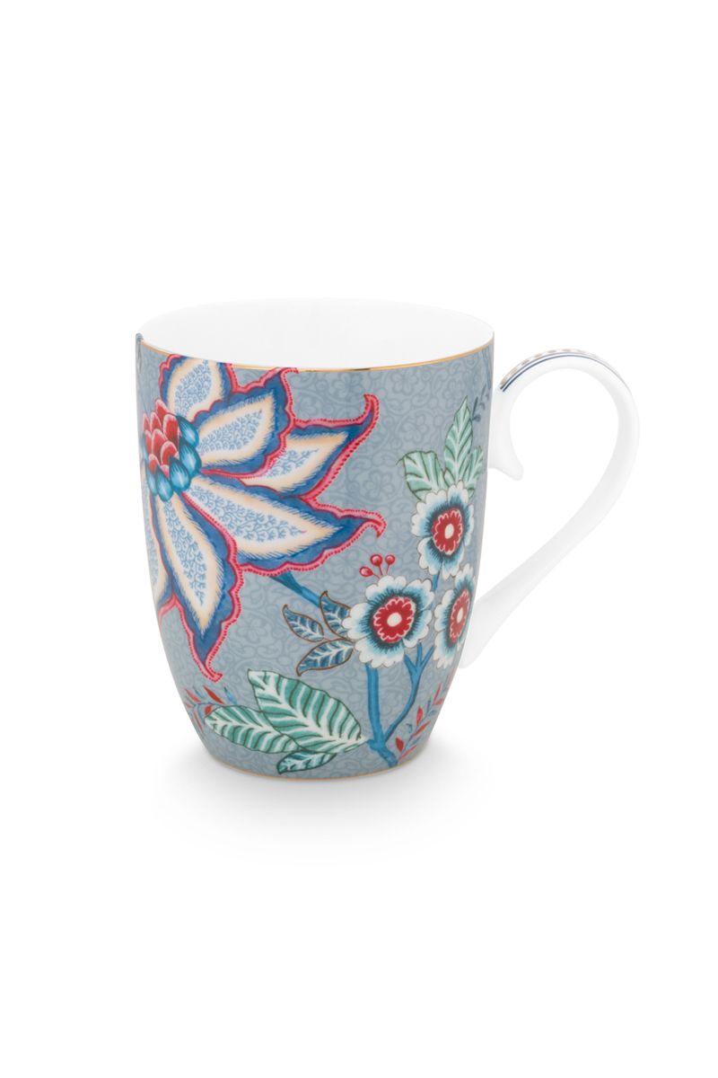 PIP STUDIO 3 Flower Festival Mug Large Light Blue 3