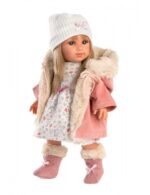 DOLL 35cm BLONDE PINK COAT 8