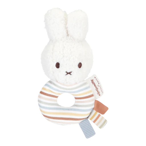 LITTLE DUTCH 3 Υφασμάτινη κουδουνίστρα Miffy Sunny Stripes 3