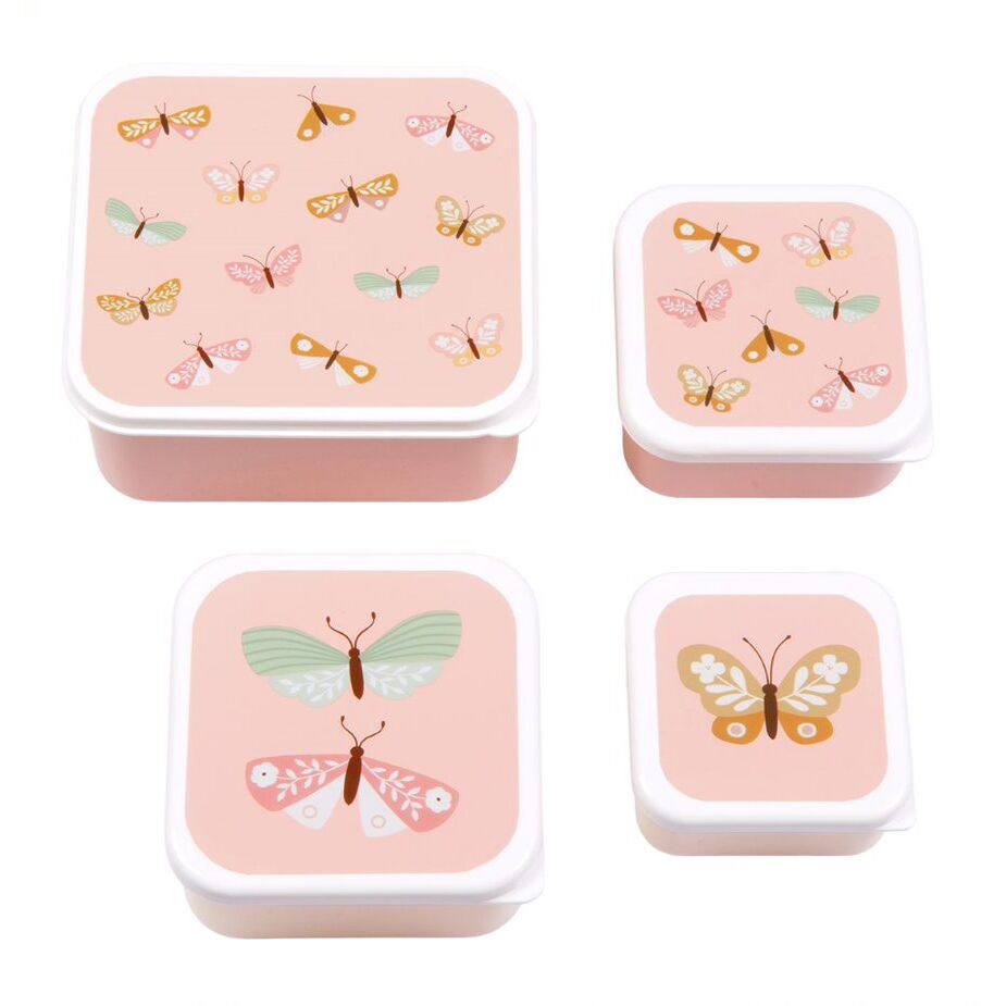 A Little Lovely Company 9 A little lovely company: Δοχείο φαγητού Lunch box set Butterflies 9