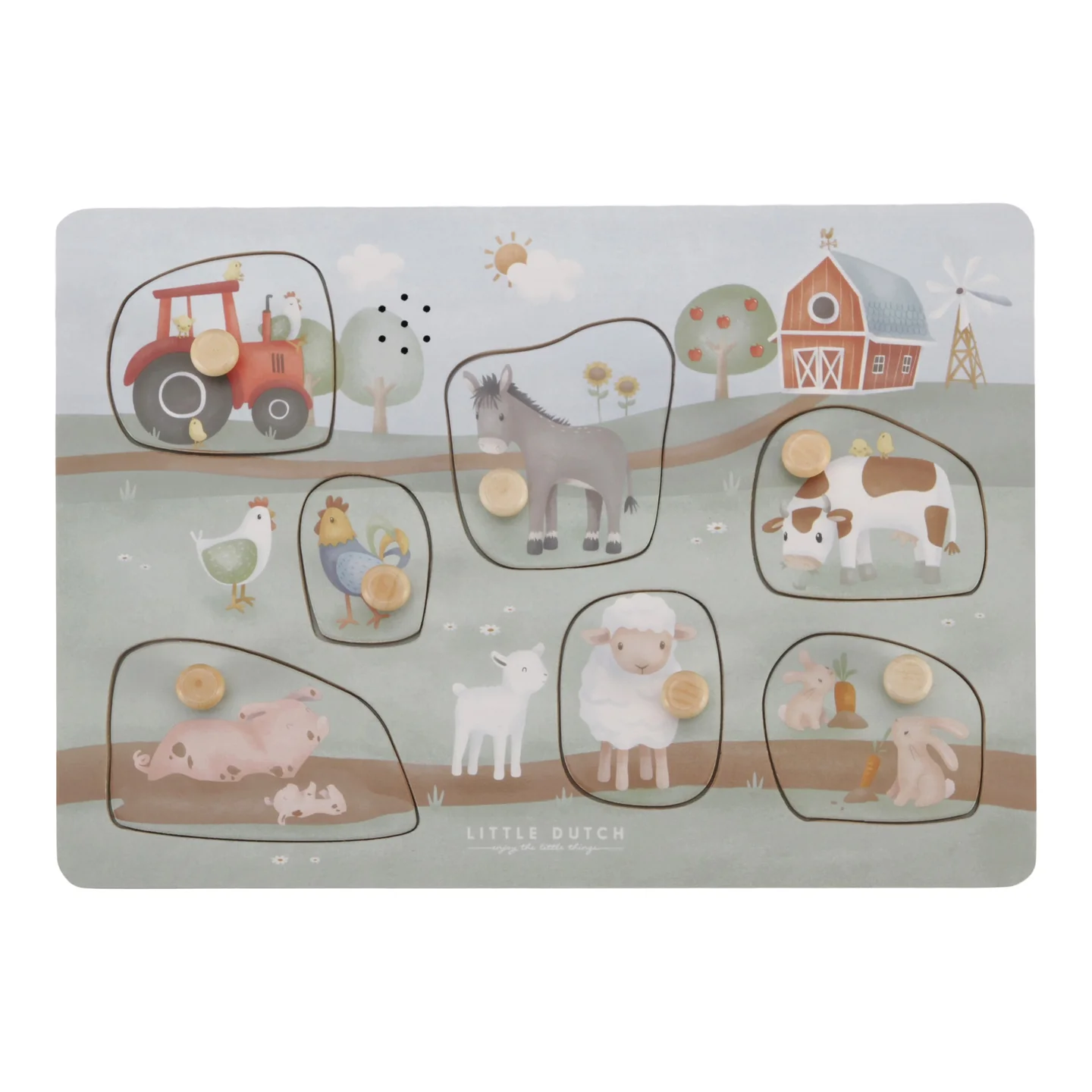 LITTLE DUTCH 3 LITTLE DUTCH. Ξύλινο παζλ με ήχους Little Farm FSC 3