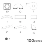 Cleverclixx, Ball Run Dazzling Lights Pack Intense | 100 Pieces 9