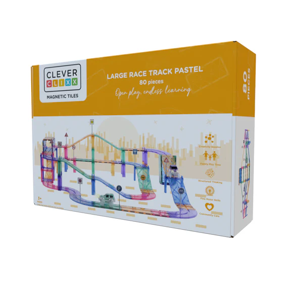 CLEVERCLIXX 6 Cleverclixx, Large Race Track Pastel | 80 Pieces 6