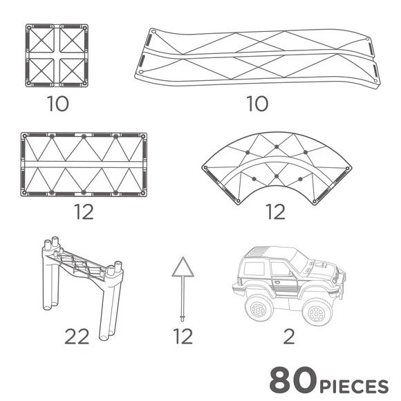 CLEVERCLIXX 8 Cleverclixx, Large Race Track Pastel | 80 Pieces 8