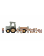 Little Dutch Ξύλινο τρακτέρ με καρότσα και ζωάκια Little Farm 7