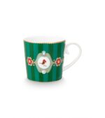 PIP STUDIO ΚΟΥΠΑ Small Love Birds Medallion Stripes Emerald-Green 150ml 6