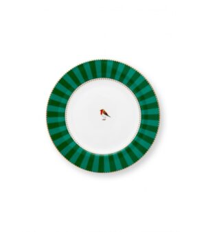 PIP STUDIO ΠΙΑΤΟ Love Birds Stripes Emerald-Green 17cm