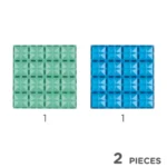Cleverclixx, Big Plates Blue Green | 2 Pieces 9