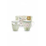 PIP STUDIO – ΣΕΤ/2 ΠΟΡΣΕΛΑΝΙΝΕΣ ΚΟΥΠΕΣ LILY & LOTUS GREEN 145ml 2