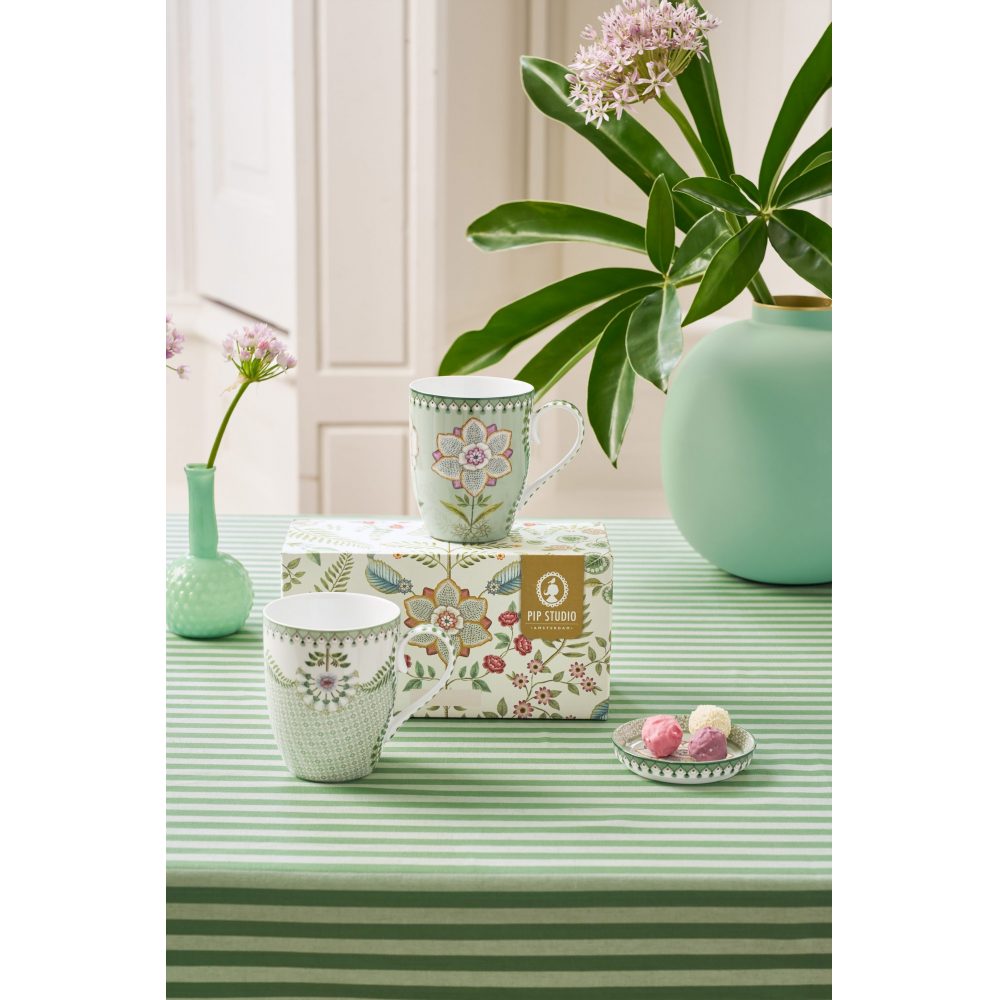 PIP STUDIO 9 PIP STUDIO – ΣΕΤ/2 ΠΟΡΣΕΛΑΝΙΝΕΣ ΚΟΥΠΕΣ LILY & LOTUS GREEN 350ml 9
