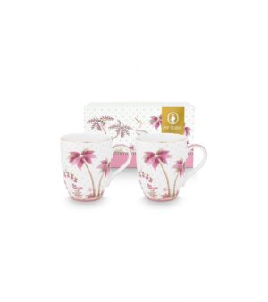 PIP STUDIO ΣΕΤ/2 ΠΟΡΣΕΛΑΝΙΝΕΣ ΚΟΥΠΕΣ  Jolie Dots Gold Pink 350ml