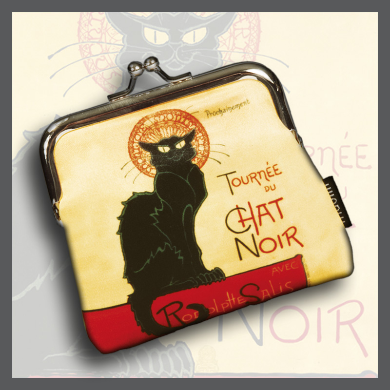 ART SHOP 4 ΠΟΡΤΟΦΟΛΑΚΙ ΥΦΑΣΜΑΤΙΝΟ ΜΕ ΚΛΙΠ “CHAT NOIR” 4