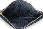 Cosmetic Flat Pouch Large Velvet Quiltey Days Blue 9