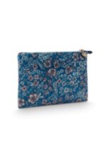 Cosmetic Flat Pouch Charly Medium Quilted Daisy Dreams Blue 8