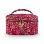 Cosmetic Flat Pouch Large Velvet Quiltey Days Blue