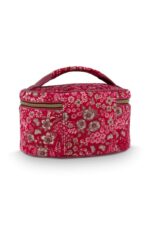 Cleo Beauty Case Quilted Daisy Dreams RED 26x16x16cm 9