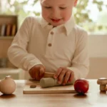 LITTLE DUTCH. Ξύλινος δίσκος κοπής με λαχανικά FSC 9