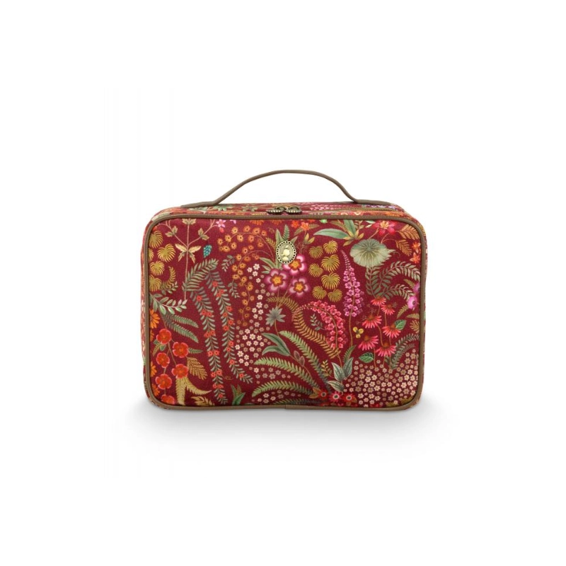 PIP STUDIO 3 CASEY BEAUTY CASE QUENIDA VELVET RED 27*10*19 3