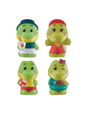 Klorofil Οικογένεια “Crocodile” -Εκπαιδευτικό παιχνίδι 4 χαρακτήρες.- Αλλάζει χρώμα με το νερό