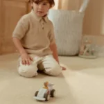 LITTLE DUTCH. Ξύλινα αγωνιστικά αυτοκινητάκια pull-back FSC 11