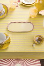 Plate Sugar and Creamer Lily&Lotus Tiles Yellow 7