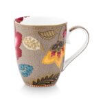 Set/2 Mug Large Blooming Tales Fantasy Khaki 2