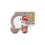 Set/2 Mug Large Blooming Tales Fantasy Khaki