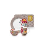 Set/3 Breakfast Set Blooming Tales Fantasy Khaki 9