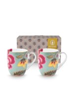 Set/2 Mugs SMALL Blooming Tales Fantasy Blue 5