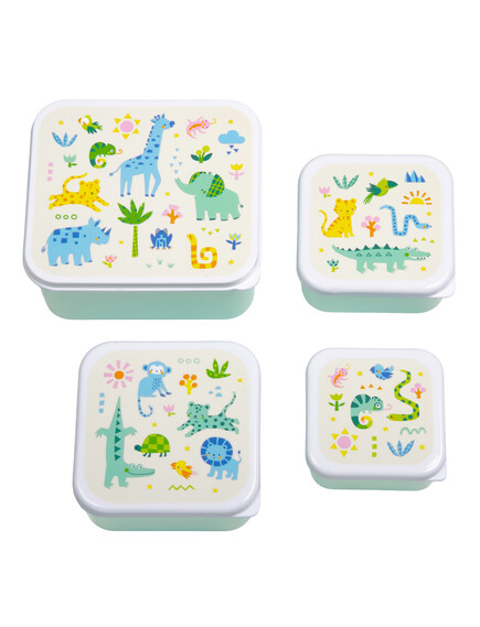 A Little Lovely Company 6 A little lovely company: Σετ 4 δοχεία φαγητού Lunch & Snack Box -Jungle 6