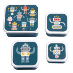 A little lovely company: Σετ 4 δοχεία φαγητού Lunch & Snack Box – Galaxy
