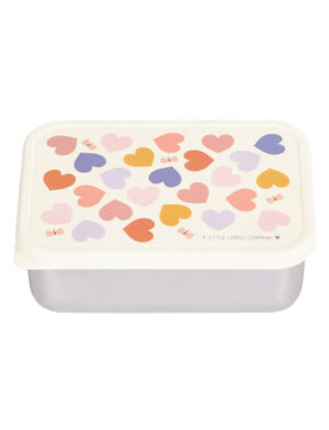 A little lovely company: Δοχείο φαγητού από ανοξείδωτο ατσάλι 900ml-Hearts