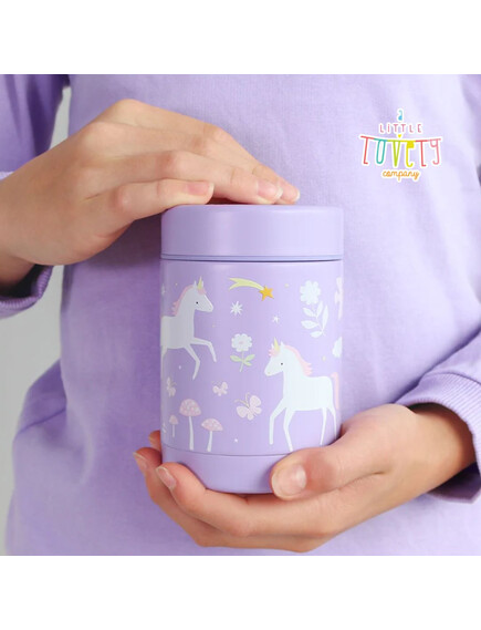 A little lovely company: Θερμός φαγητού από ανοξείδωτο ατσάλι 300ml-Unicorn Dreams 4