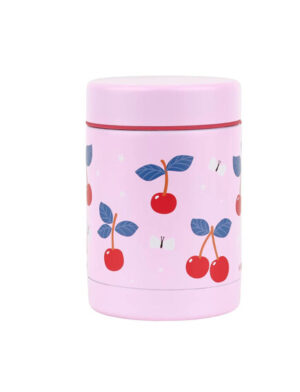 A little lovely company: Θερμός φαγητού από ανοξείδωτο ατσάλι 300ml-Cherries