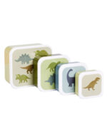 A little lovely company: Σετ 4 δοχεία φαγητού Lunch & Snack Box Dinosaurs 7
