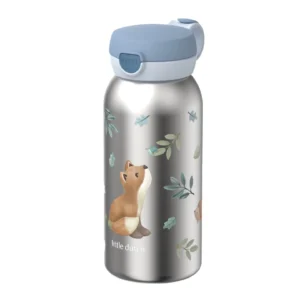 LITTLE DUTCH. Ανοξείδωτο μπουκάλι – θερμός flip-up campus 500 ml – Forest Friends