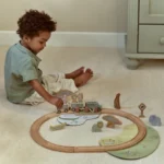 LITTLE DUTCH. Σετ ξύλινο τρενάκι με ράγες Safari Friends FSC 11