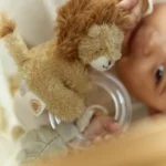 LITTLE DUTCH. Υφασμάτινη κουδουνίστρα λιονταράκι με κρίκο Safari Friends GRS 10