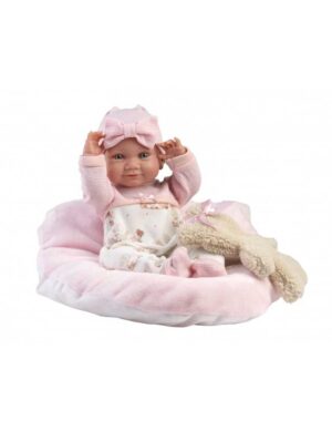 NEWBORN ΚΟΡΙΤΣΙ 40cm ΡΟΖ ΜΑΞΙΛΑΡΙ ΑΡΚΟΥΔΑΚΙ