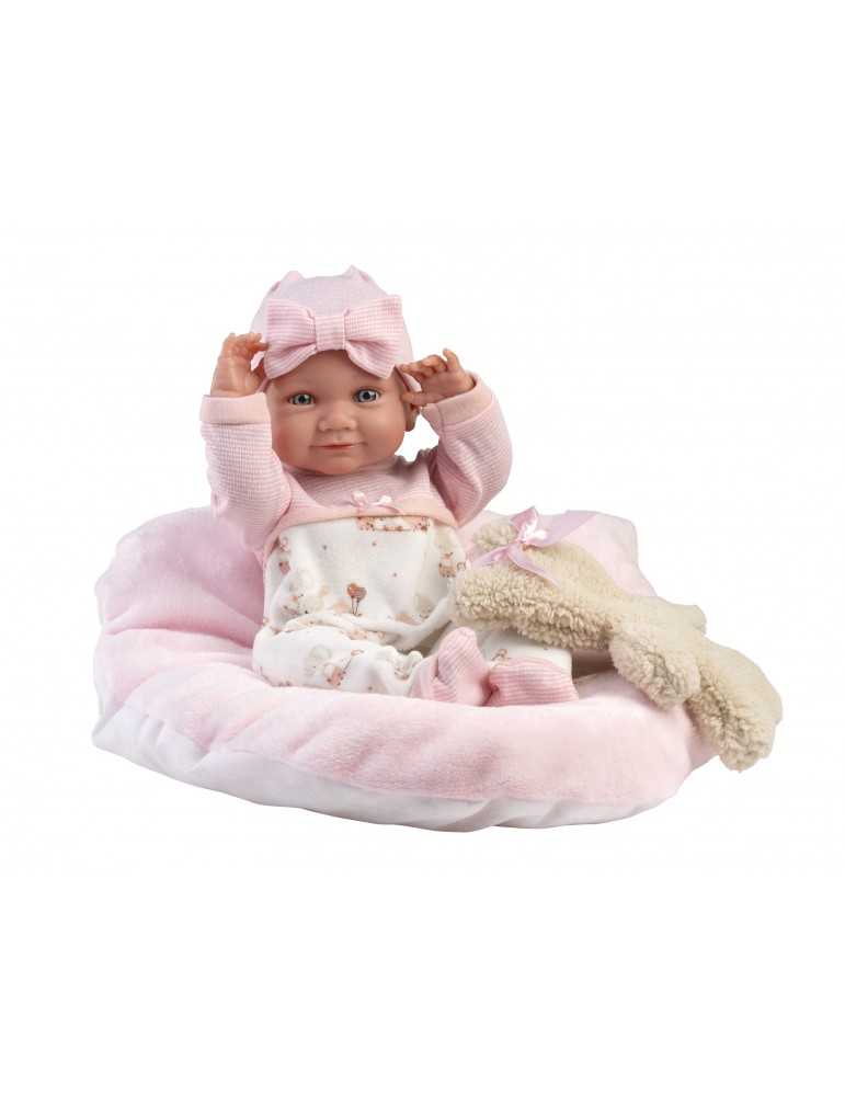 LLORENS 3 NEWBORN ΚΟΡΙΤΣΙ 40cm ΡΟΖ ΜΑΞΙΛΑΡΙ ΑΡΚΟΥΔΑΚΙ 3