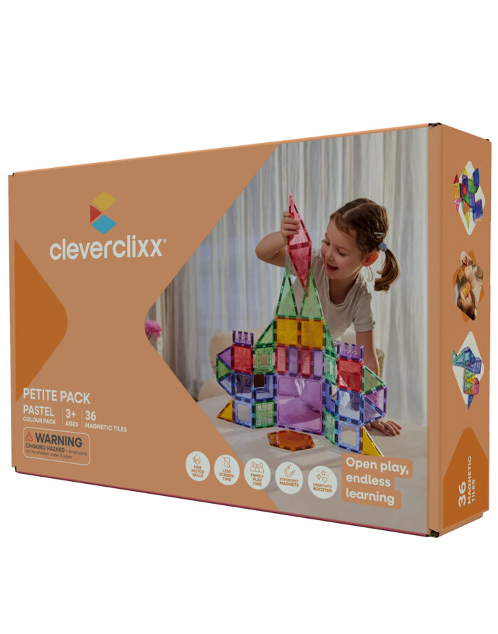 CLEVERCLIXX 3 Cleverclixx, Μαγνητικά πλακίδια Petite Pack Pastel | 36 κομμάτια 3