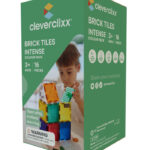 Cleverclixx, Μαγνητικά πλακίδια Glitter Tiles Pack Transparent / Pink | 16 κομμάτια